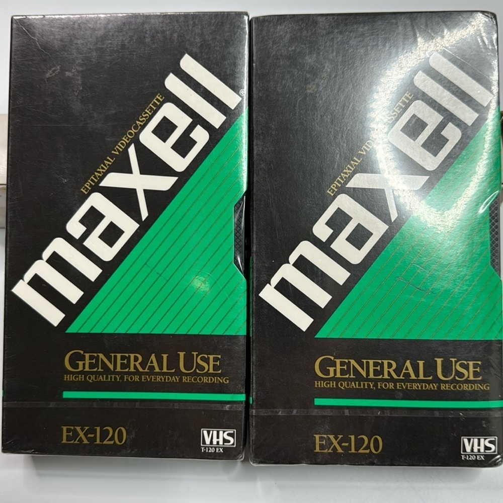 Maxwell VHS Video Cassette EX-120 General Use 2-Pack NWT